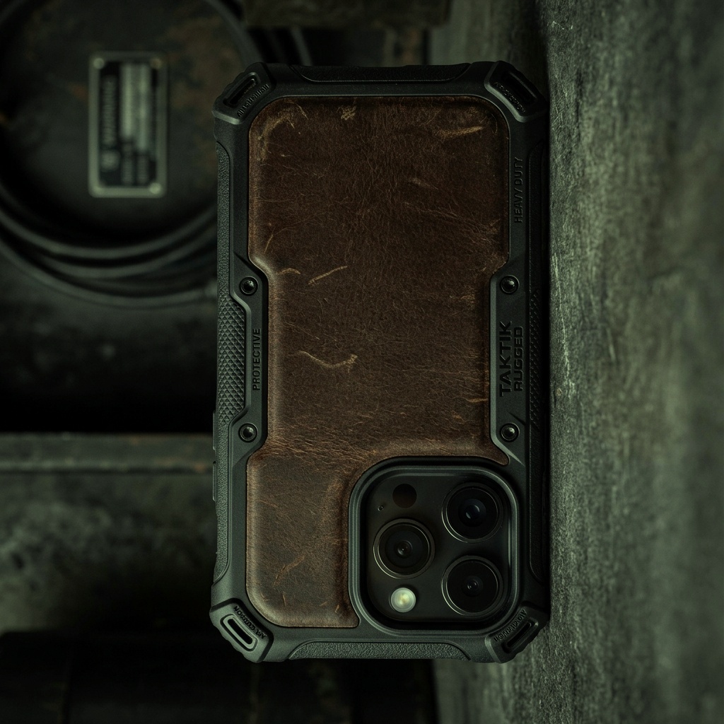 Funda Táctica Militar Verde Oliva con Cuero